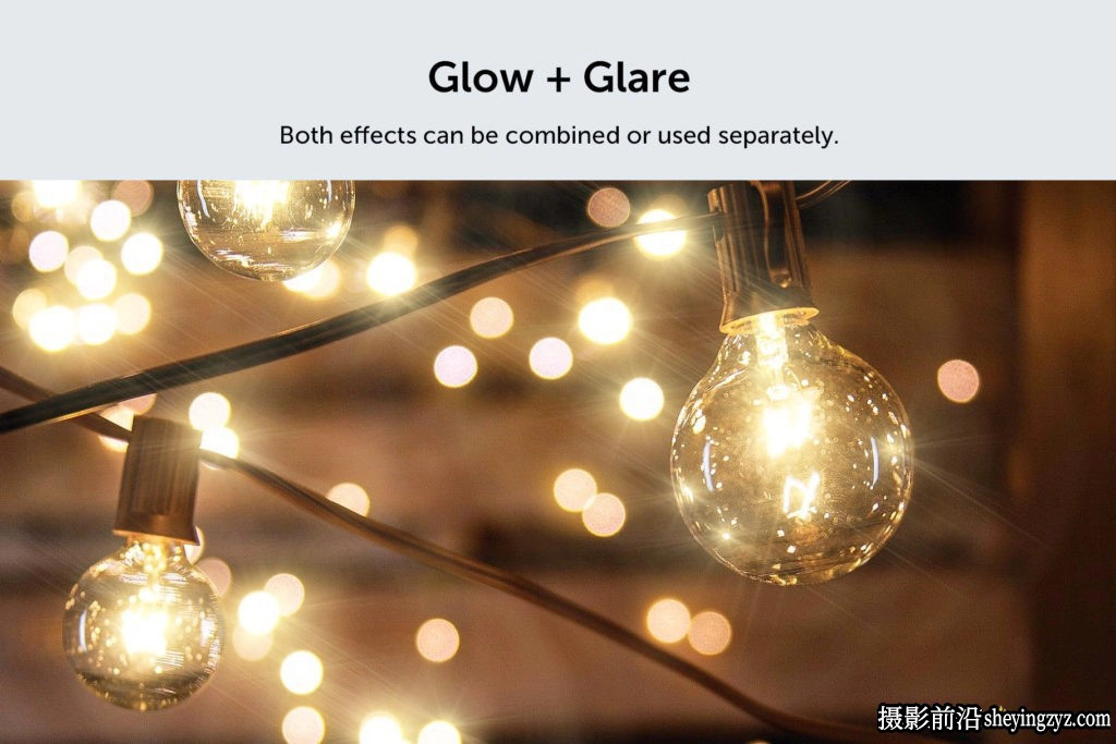 Glow Glare汉化版一键生成光晕辉光眩光星光效果插件