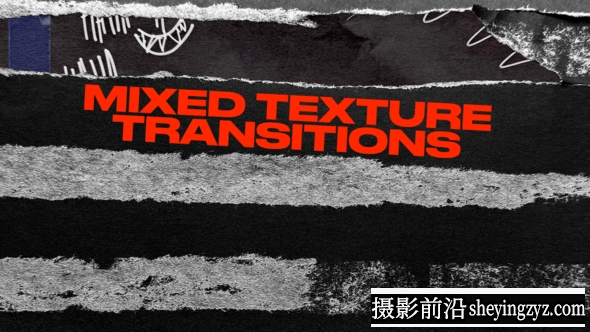 AE转场模板-纸张遮罩视频转场 Mixed Texture Transitions
