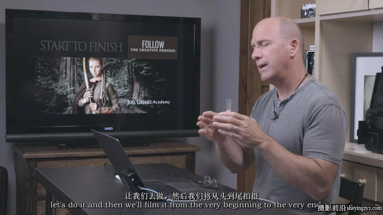 摄影师 Joel Grimes 伦勃朗十字灯人像摄影布光教程-中英字幕