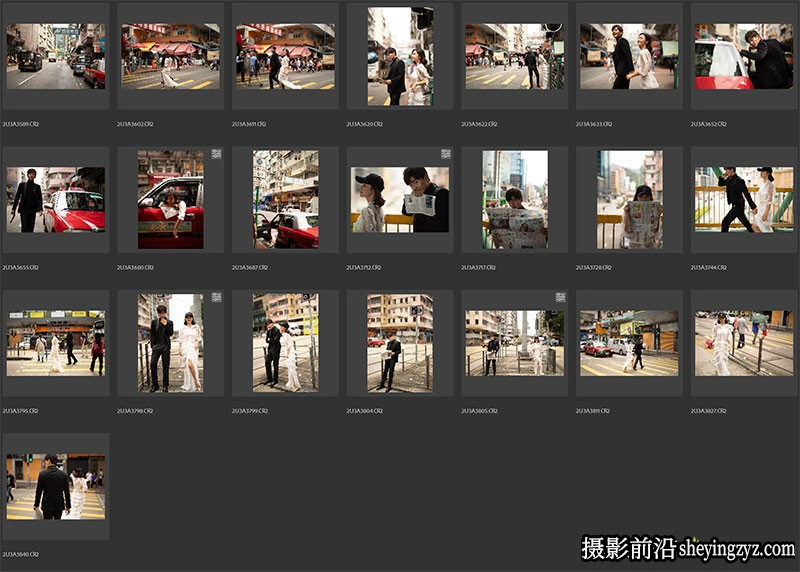 情侣旅拍街拍个性写真摄影RAW原图练习素材22张