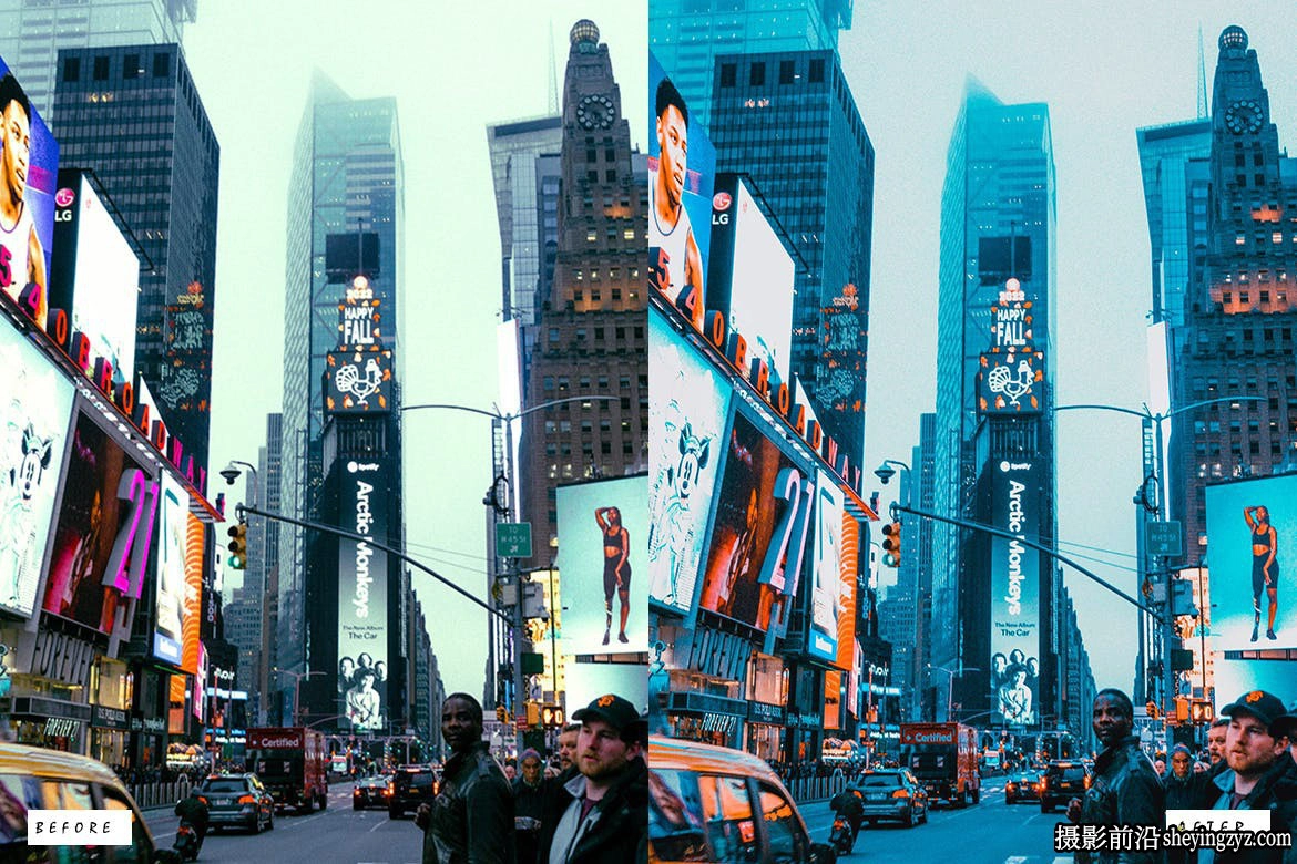 12种青橙色城市时代广场LR预设 Time Square Lightroom Presets