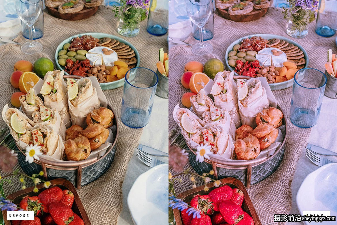 免费lr预设-12种美食摄影后期调色预设 Breakfast Lightroom Presets