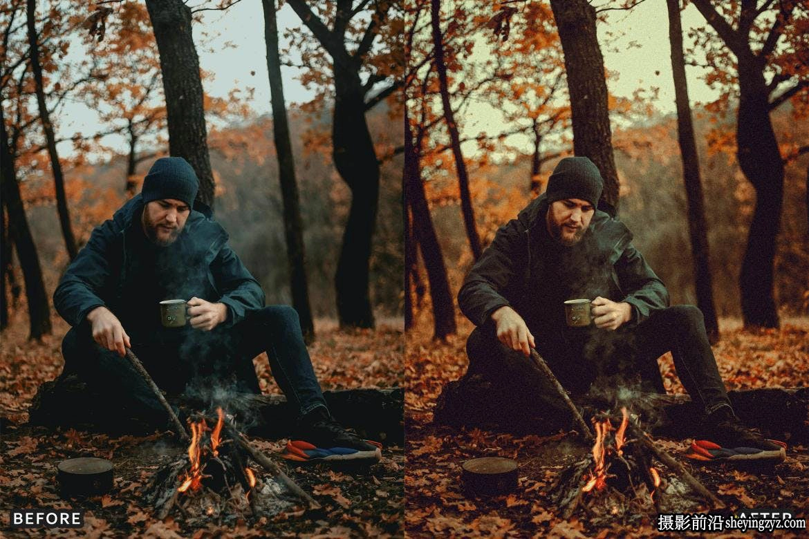 免费8种旅拍露营电影胶片LR预设 Cinematic Camping Adventure Lightroom Presets
