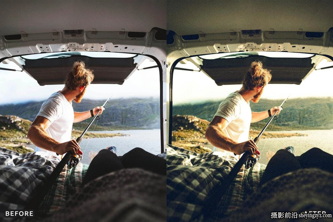 免费8种旅拍露营电影胶片LR预设 Cinematic Camping Adventure Lightroom Presets