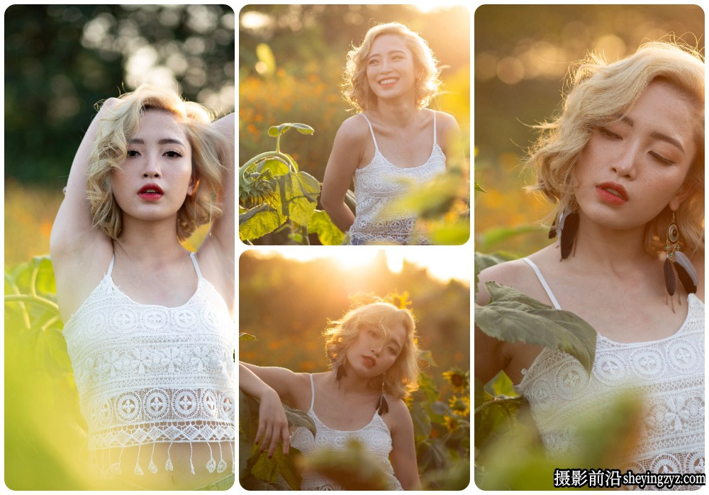 户外向日葵逆光人像写真高清RAW原图22张