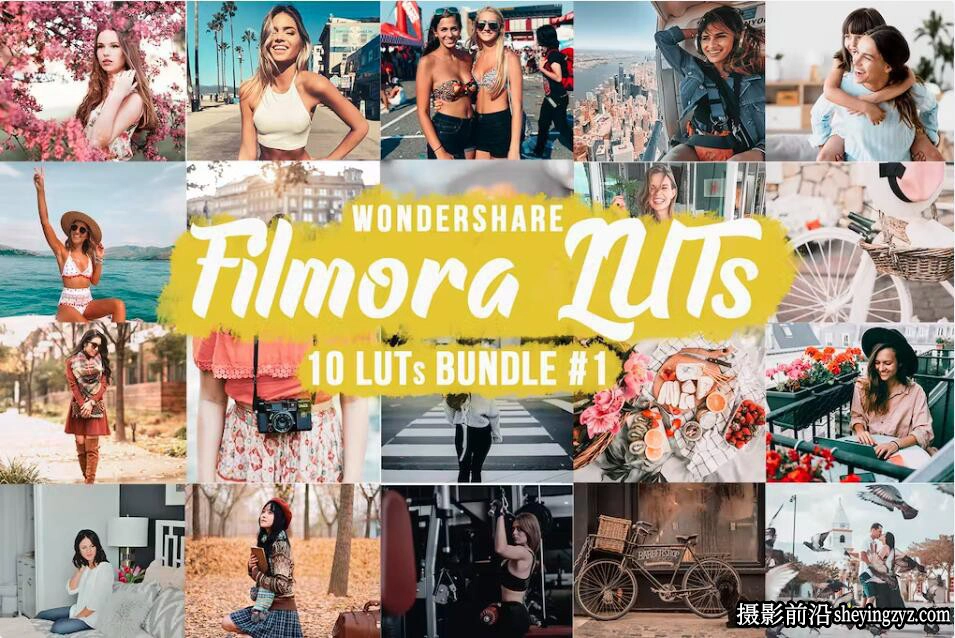 时尚街拍电影大片人像后期调色LUT预设 Filmora LUTs Bundle#1