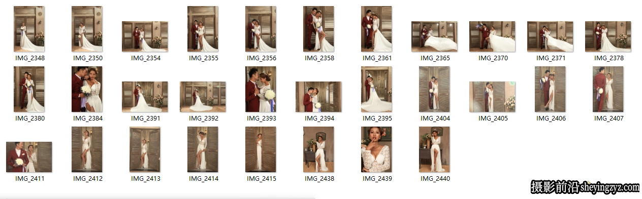 室内情侣婚纱写真摄影RAW原片素材30张