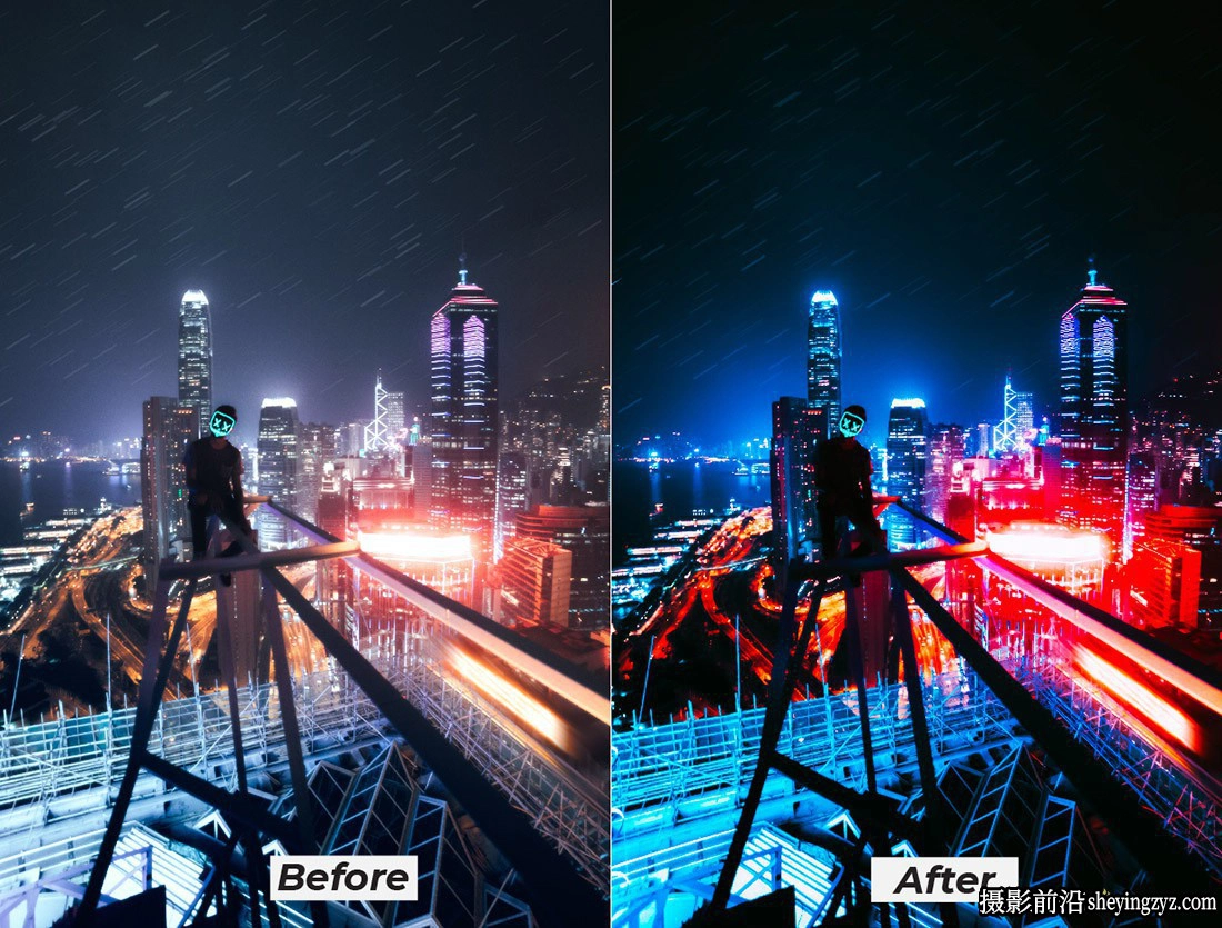 城市夜景霓虹灯Lr预设及手机版lr预设 Night Neon Effect Lightroom