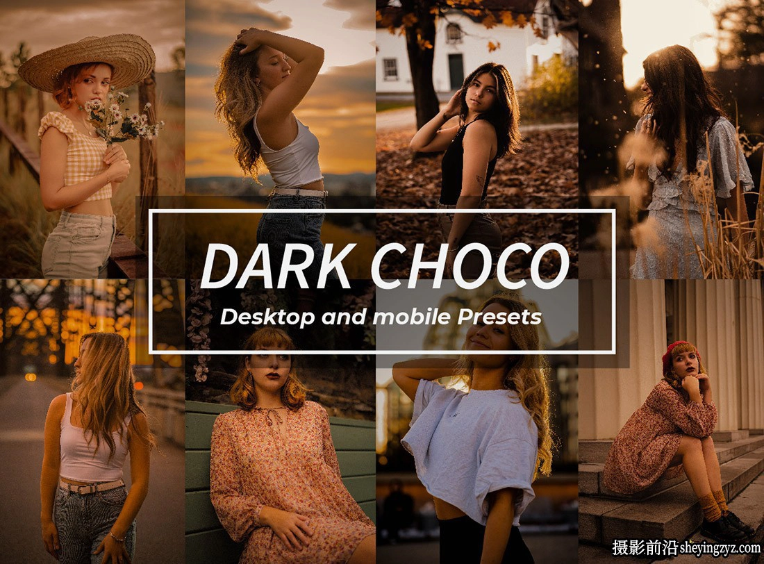 10种黑巧克力人像lr预设及手机预设 Dark choco lightroom presets