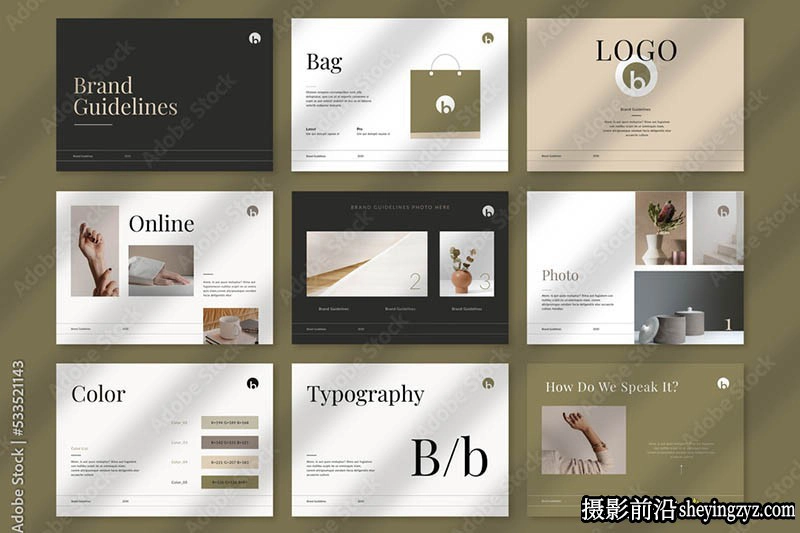 品牌指南宣传册布局InDesign模板
