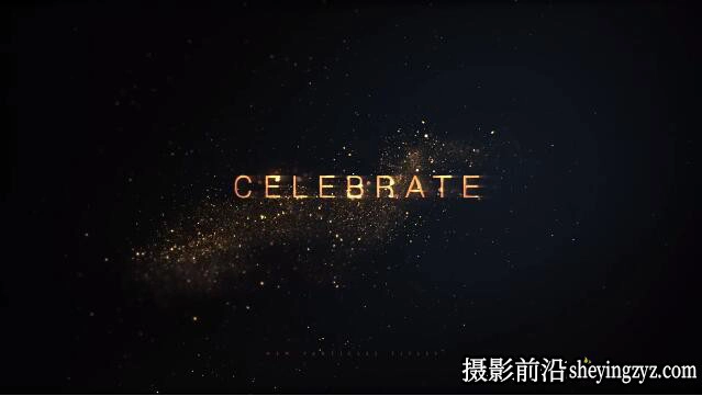AE模板-颁奖金色粒子文字片头模板 Awards and Greetings Particles