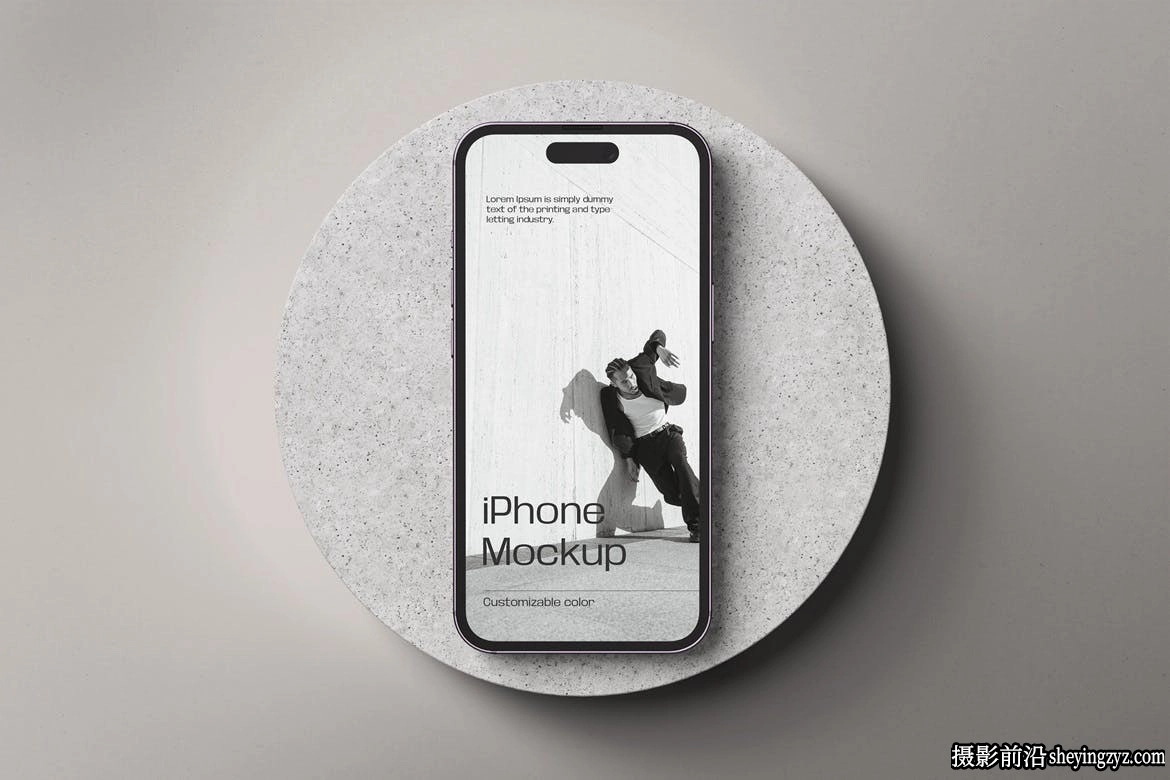 简单场景的iPhone手机样机