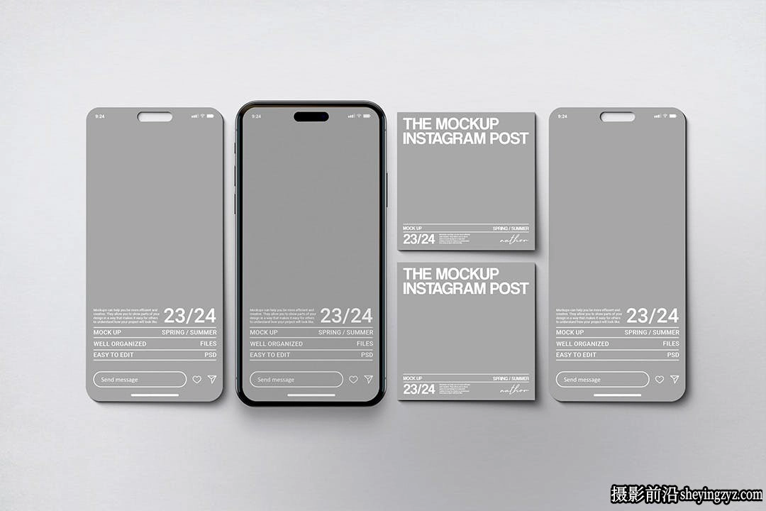 Iphone15社交媒体帖子样机