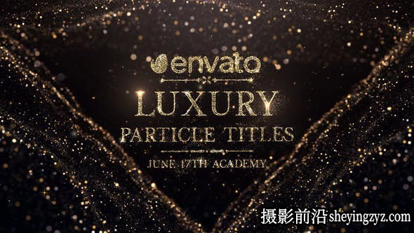 AE模板-奢华金色粒子背景文字片头 Luxury Particle Titles