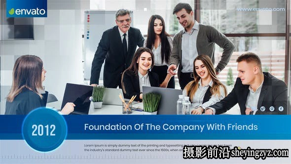 AE模板-企业公司时间线宣传包装片头模版 Corporate Timeline Slides...