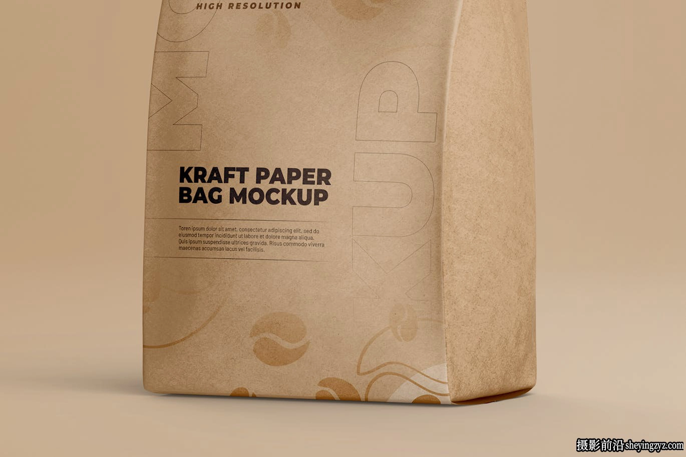 牛皮纸包装食品袋样机模型