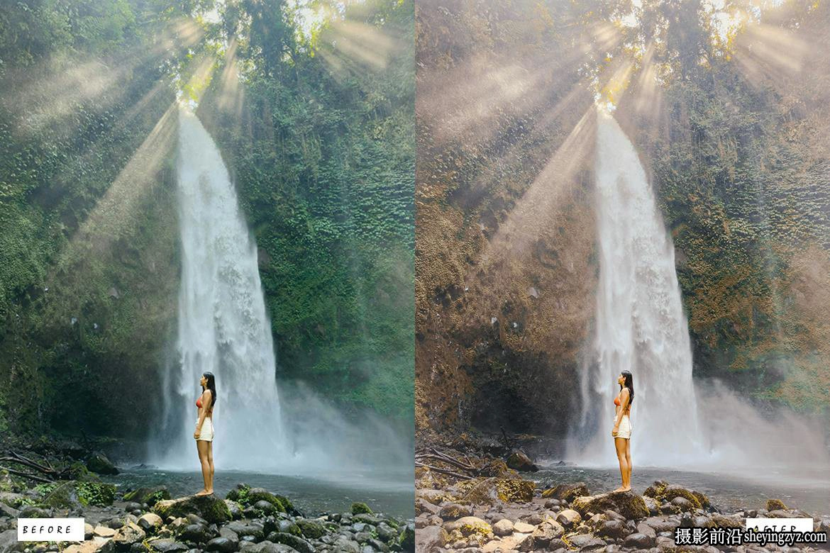 10种电影胶片人像调色Lightroom预设 Golden Green Lightroom Presets