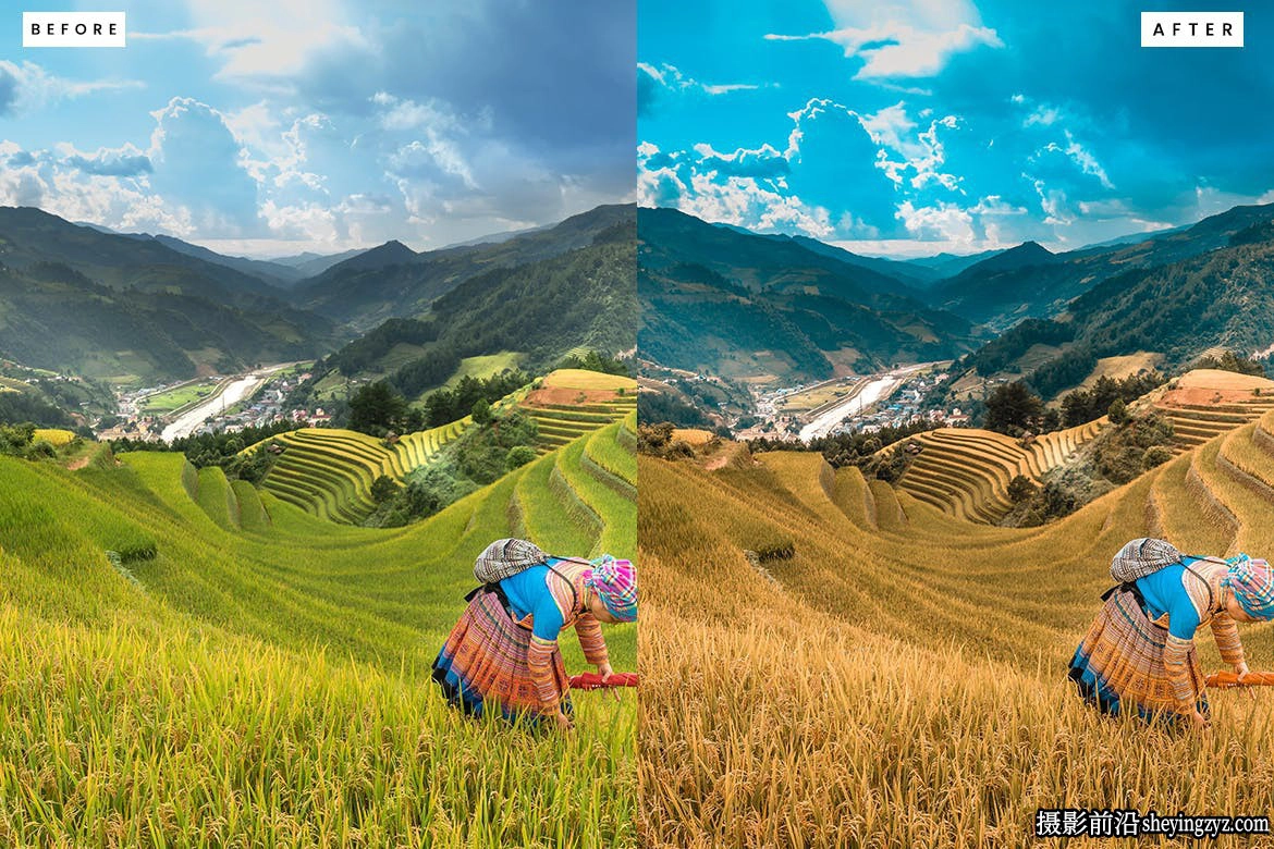 免费lr预设青橙色电影风光LR预设 Rainbow Lightroom Presets