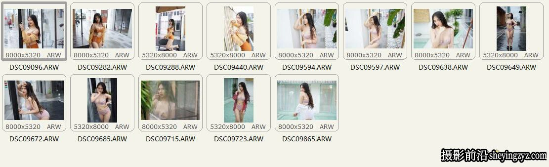 比基尼时尚美女人像摄影RAW原图素材13张