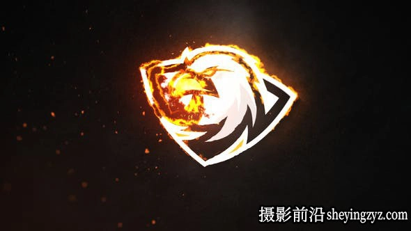AE模板火焰燃烧Logo动画模版- Fire Burn Logo Reveal