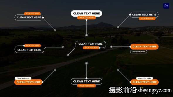 PR模版-指示线呼出标题动画PR模版 Clean Call Out Premiere Pro