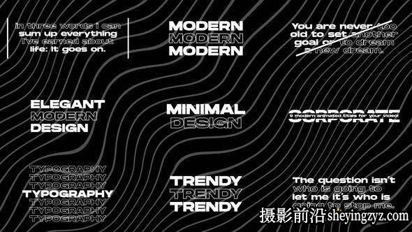 PR标题模版-文本标题动画模版3.0 |Animated Text Titles 3.0
