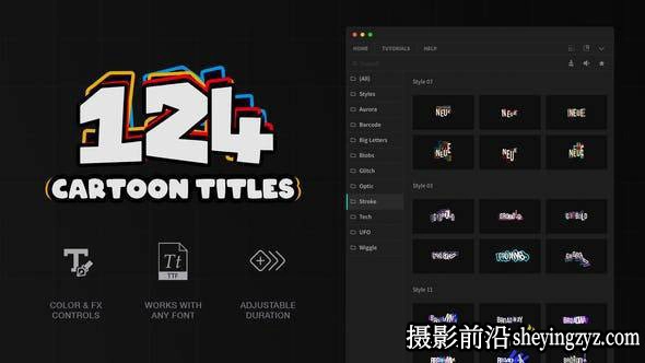 PR标题模版-124种卡通标题片头模版 Cartoon Titles for Premiere Pro