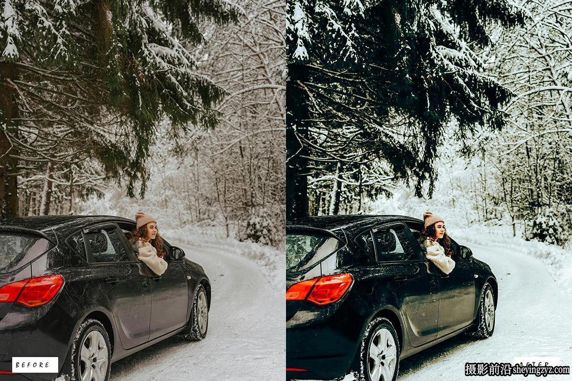 12种免费冬季电影人像后期调色lr预设 Cinematic Winter Lightroom Presets