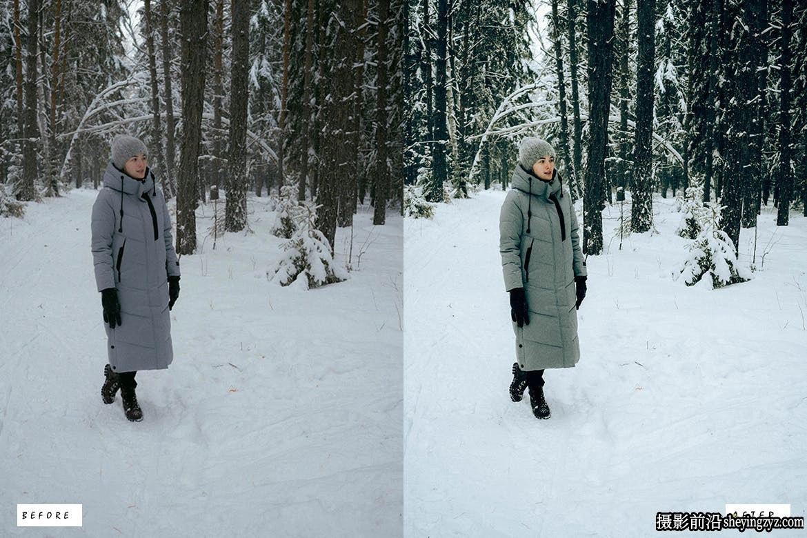 12种免费冬季电影人像后期调色lr预设 Cinematic Winter Lightroom Presets