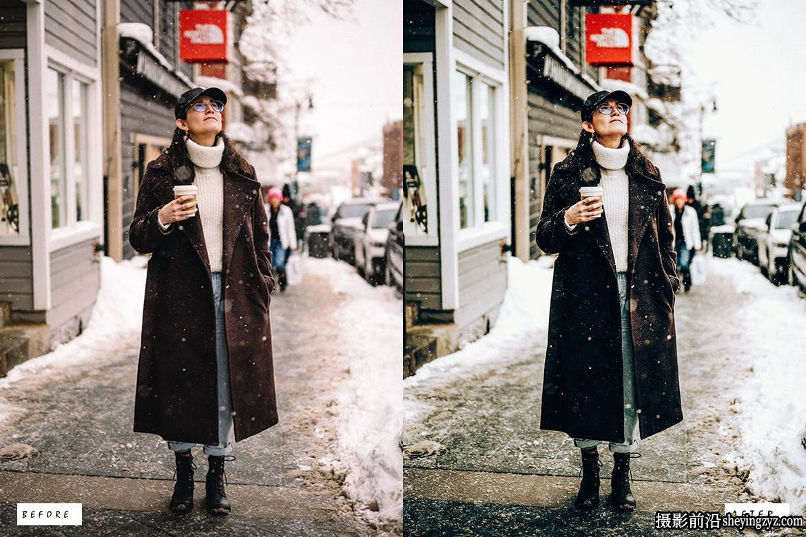 12种免费冬季电影人像后期调色lr预设 Cinematic Winter Lightroom Presets
