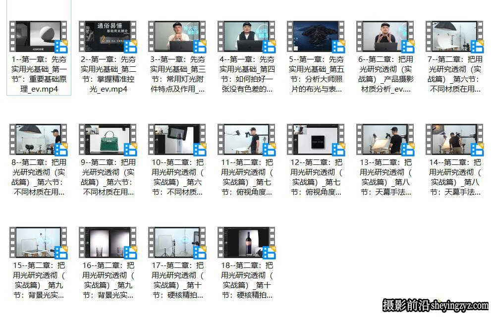 郭大侠产品摄影用光精品18课完整教程