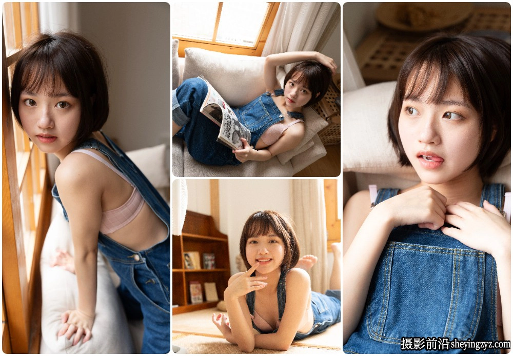蓝衣美少女室内私房人像原片12张-索尼ARW原图