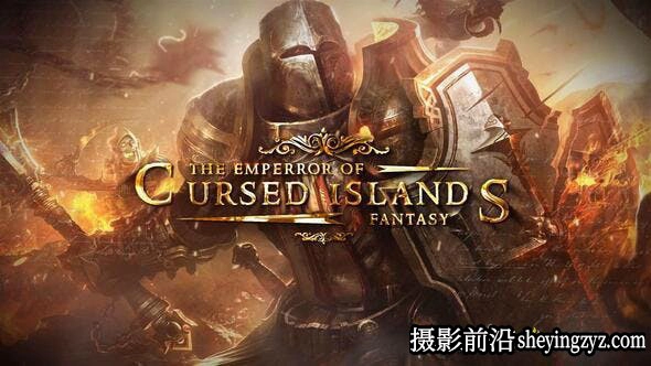 AE模板-粒子文字游戏电影片头模板-Cursed Islands – The Fantasy