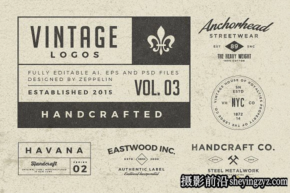 终极1500+Logo标志徽标样机合集 Logos Bundle Collection