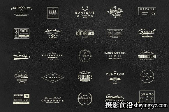 终极1500+Logo标志徽标样机合集 Logos Bundle Collection