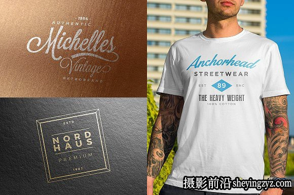 终极1500+Logo标志徽标样机合集 Logos Bundle Collection