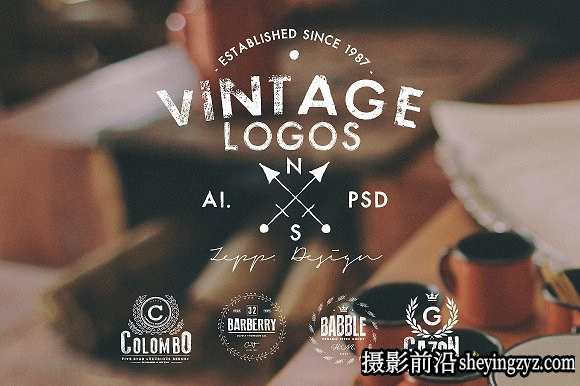 终极1500+Logo标志徽标样机合集 Logos Bundle Collection