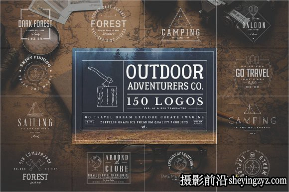 终极1500+Logo标志徽标样机合集 Logos Bundle Collection
