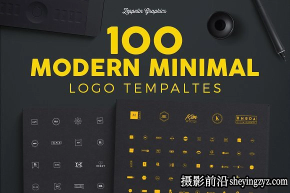 终极1500+Logo标志徽标样机合集 Logos Bundle Collection