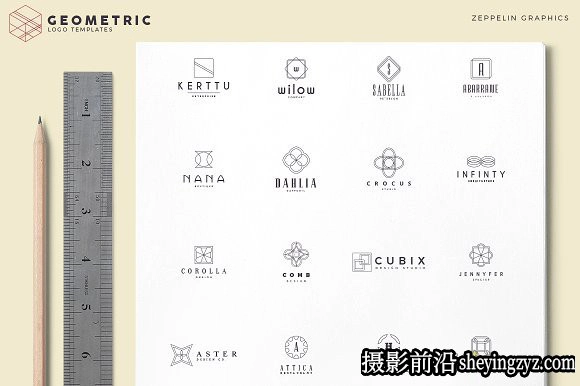 终极1500+Logo标志徽标样机合集 Logos Bundle Collection