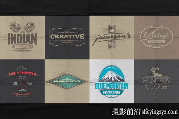 终极1500+Logo标志徽标样机合集 Logos Bundle Collection