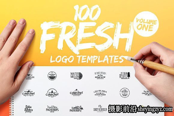 终极1500+Logo标志徽标样机合集 Logos Bundle Collection