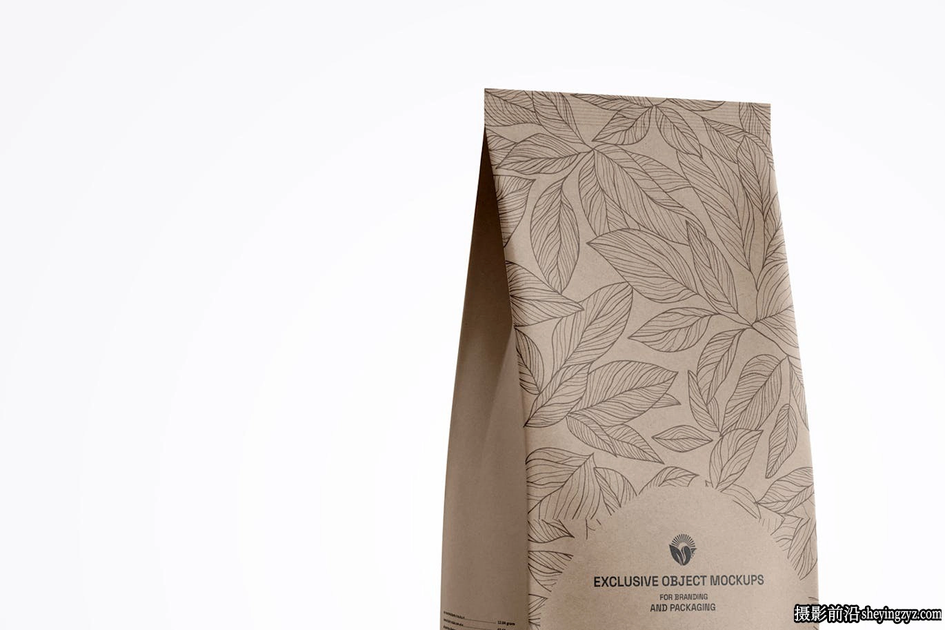 牛皮纸咖啡或茶袋包装样机