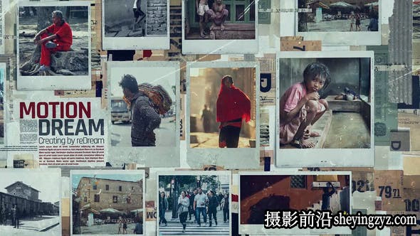 AE模板-复古老旧照片相册记录片头模板 Photo Documentary