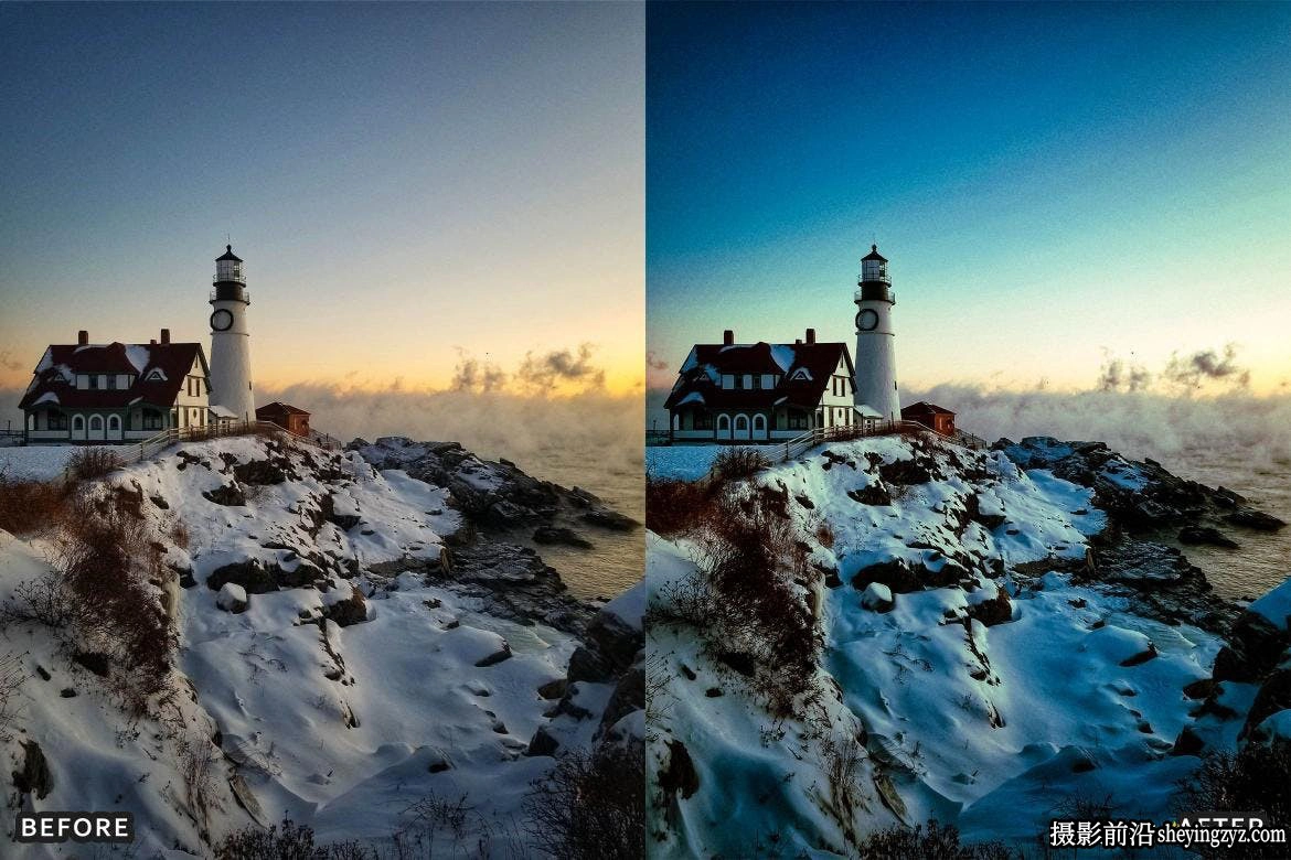 冷色调冬季冰雪风光LR预设 Snow Winter Lightroom Presets