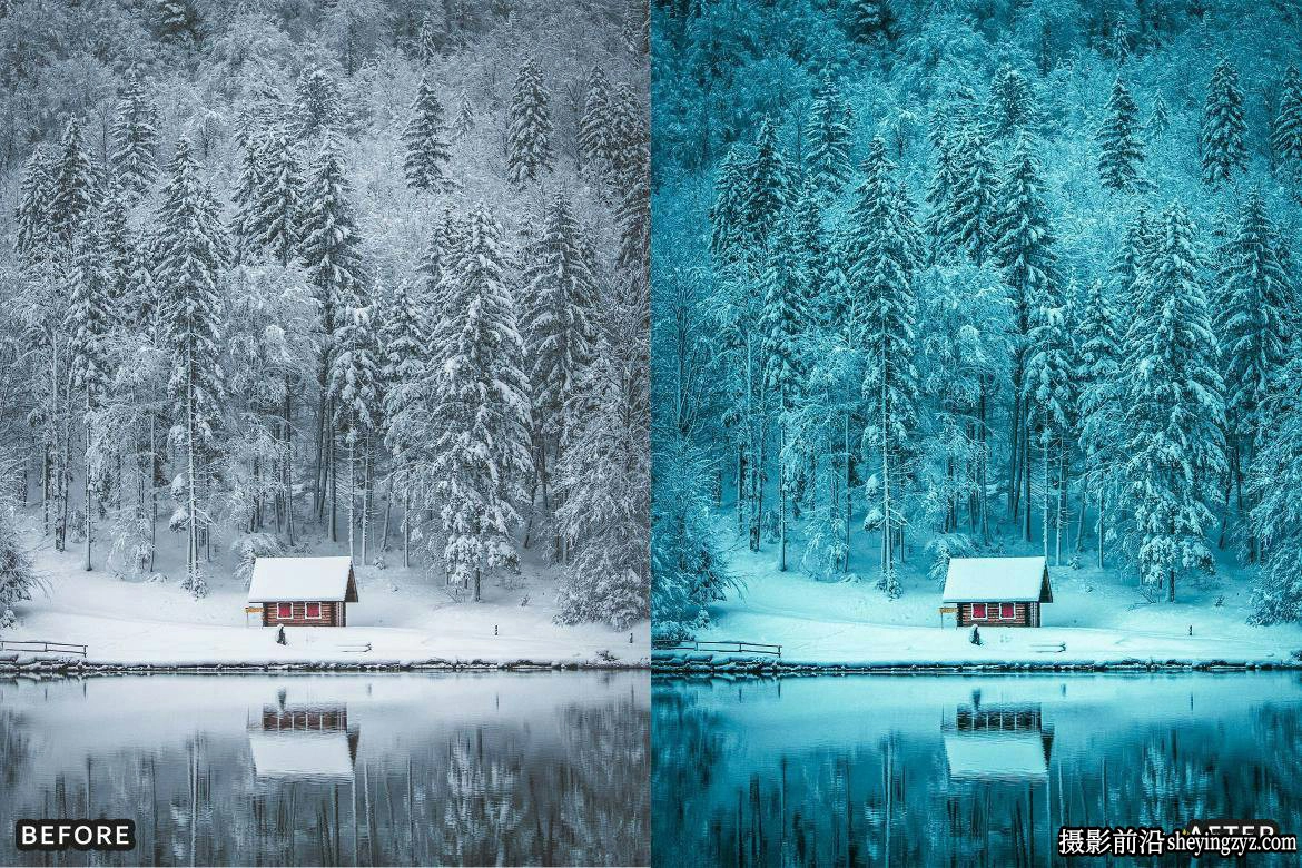 冷色调冬季冰雪风光LR预设 Snow Winter Lightroom Presets