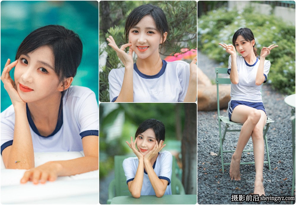 泳池清新美女写真人像摄影RAW原图练习素材32张