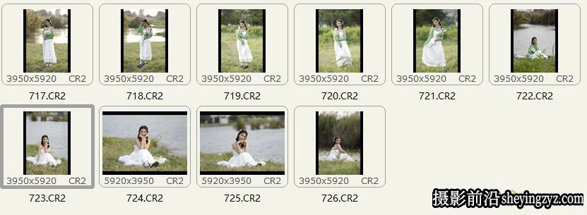户外美女人像写真摄影RAW原图练习素材10张