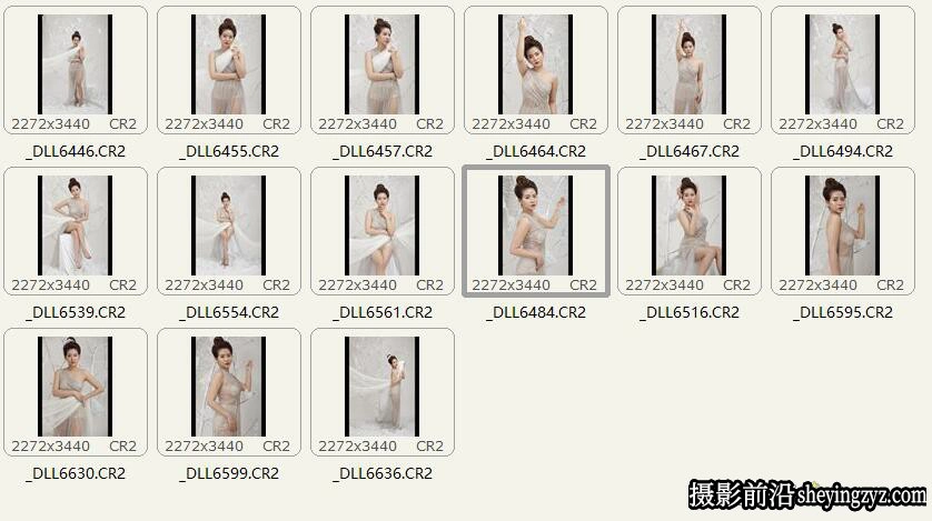 棚拍艺术写真美女人像摄影RAW原图练习素材15张