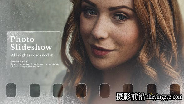 AE模板-胶片感幻灯片图片相册片头 Photo Slideshow